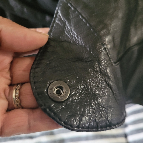 Pierrot Le Loup Paris Vintage Leather Jacket Designer Y2K Front Wrap Rouge sz M - Picture 10 of 16